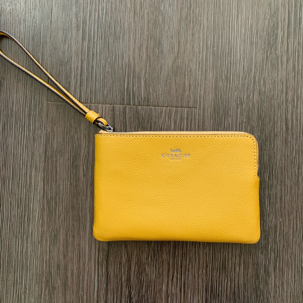 Coach Mustard Small Wristlet